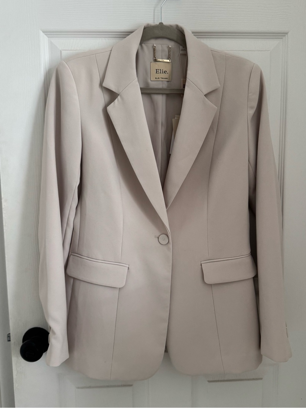 Elie by Elie Tahari Stone/Light Taupe Blazer